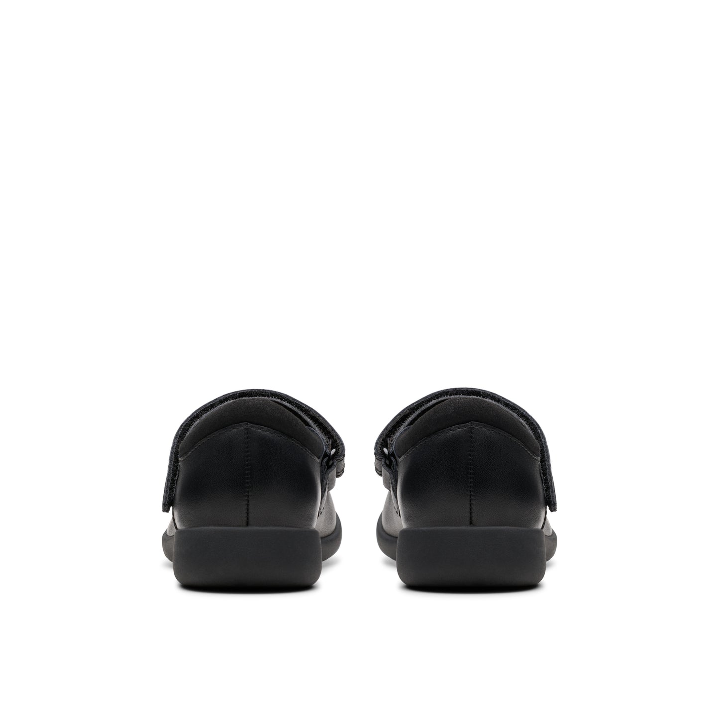 Clarks Etch Pure Black Leather School Shoes