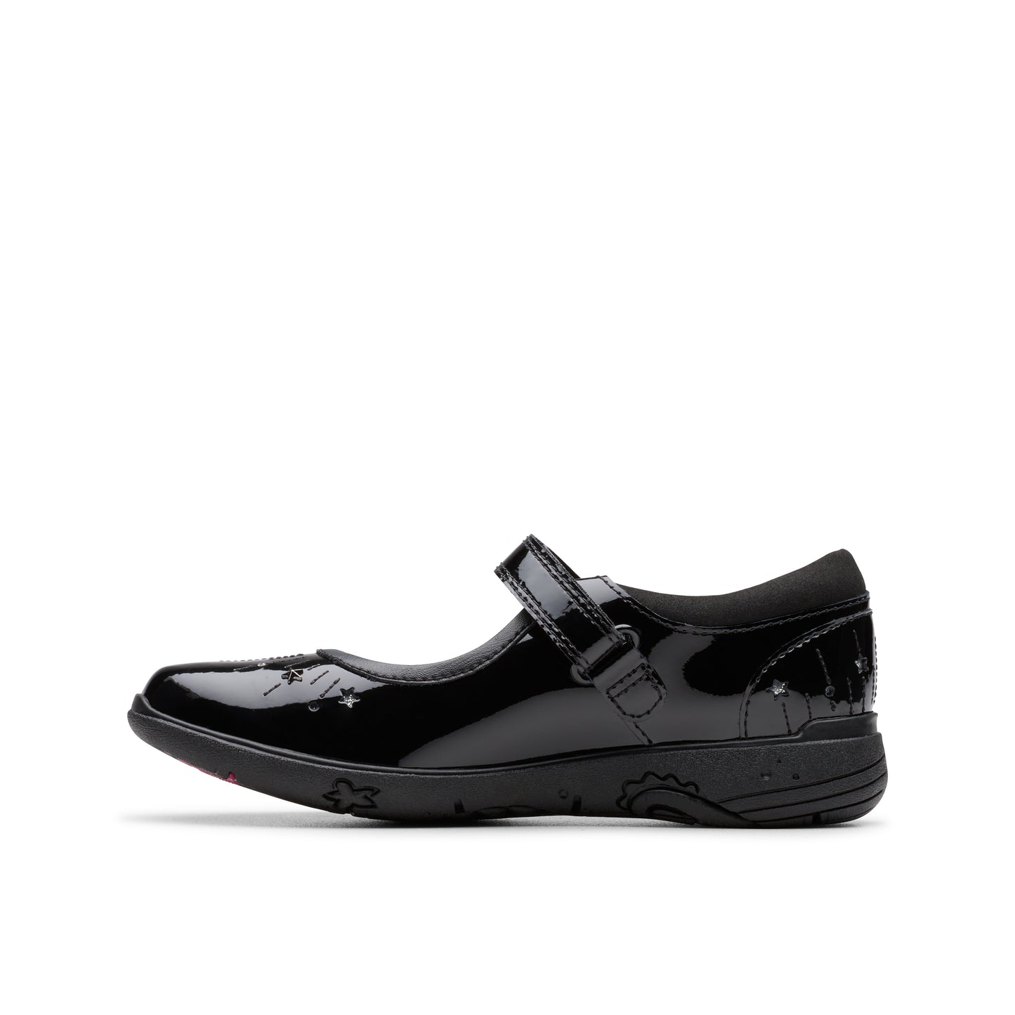 Clarks Relda Wish Black Pat School Shoes