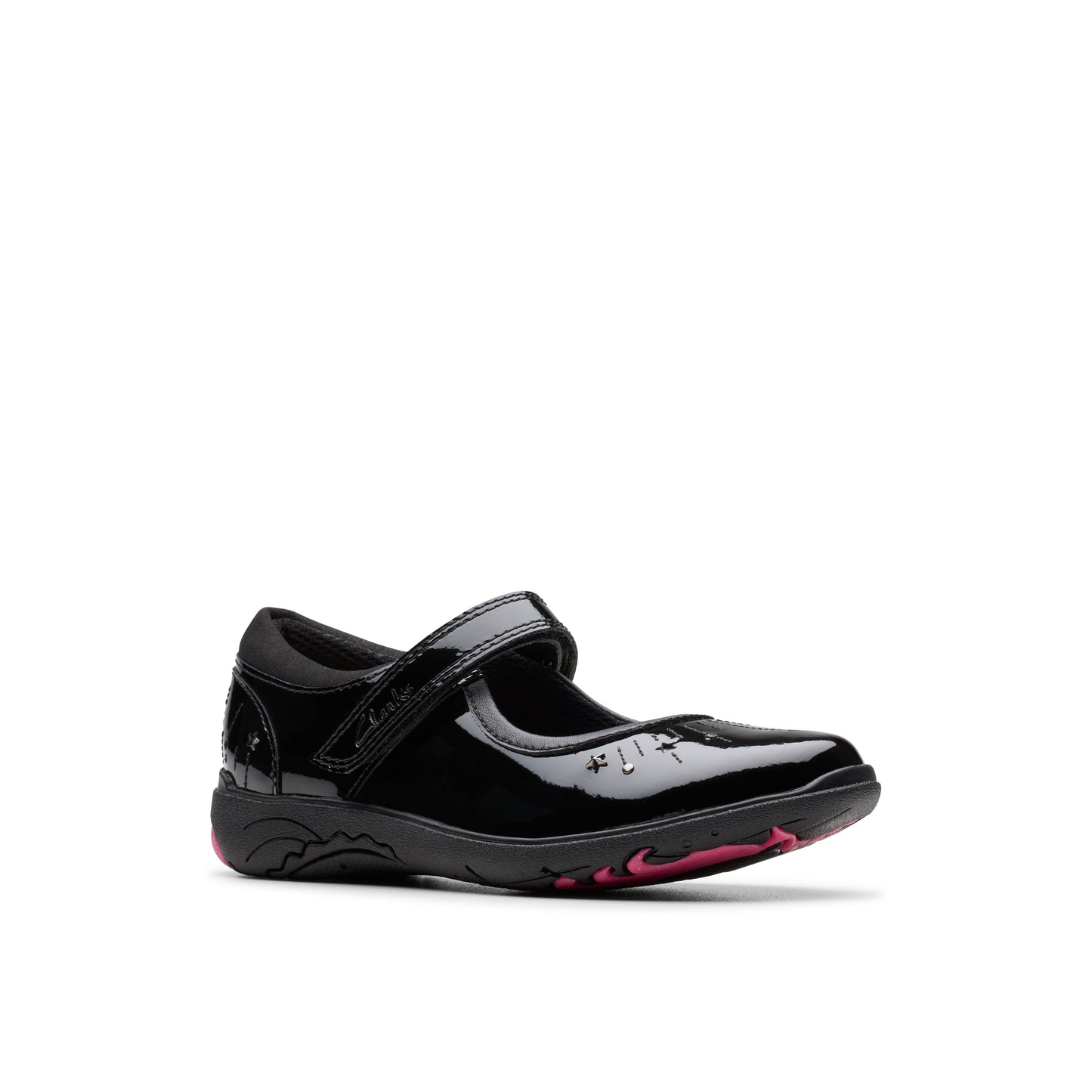 Clarks Relda Wish Black Pat School Shoes