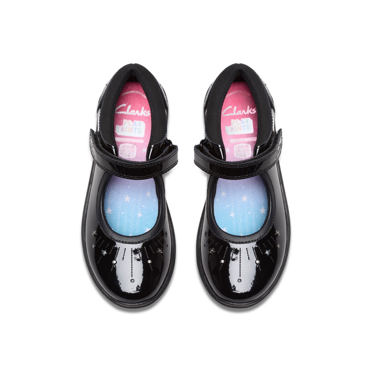 Clarks Relda Wish Black Pat School Shoes