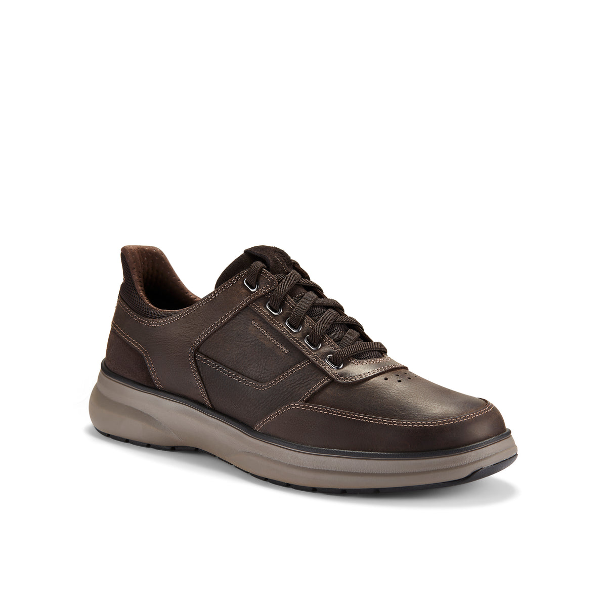 Clarks Mullan Easy Dark Brown Leather Shoes