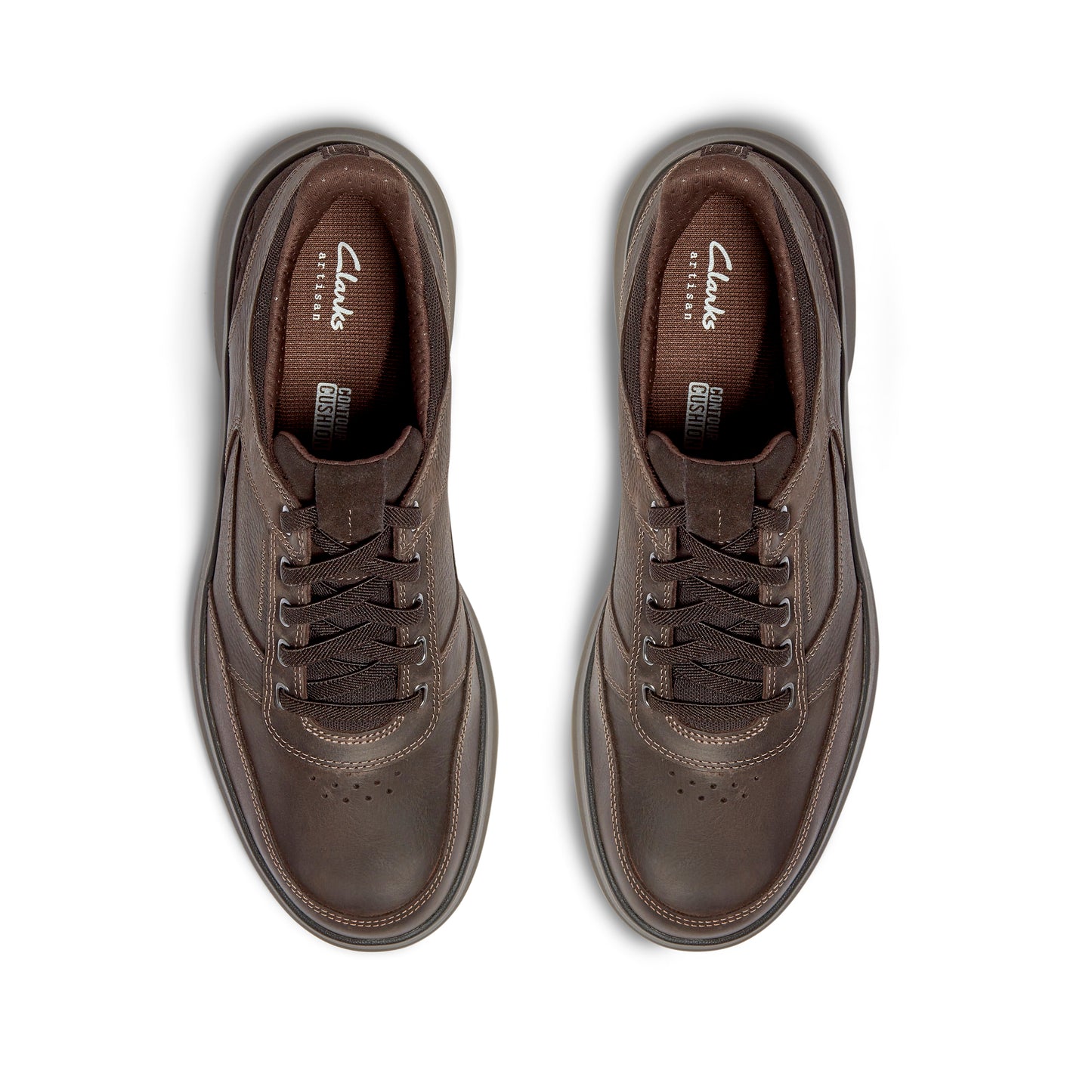 Clarks Mullan Easy Dark Brown Leather Shoes