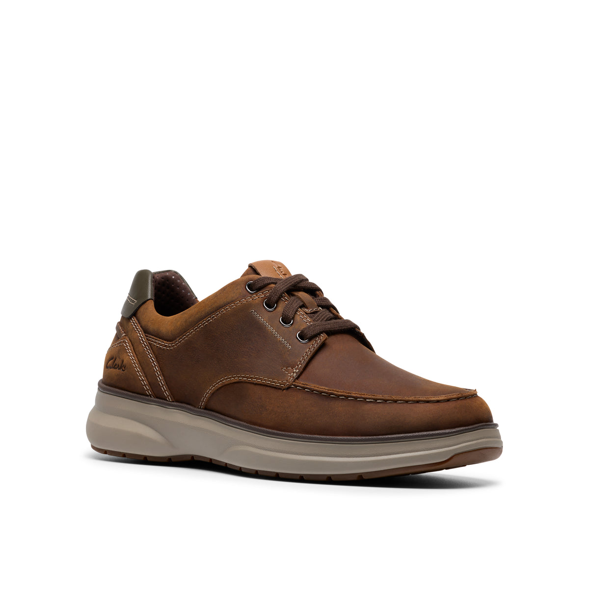Clarks Mullan Moc Beeswax Leather Shoes