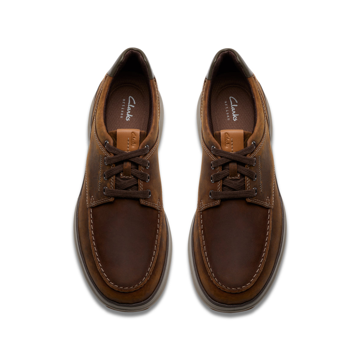 Clarks Mullan Moc Beeswax Leather Shoes