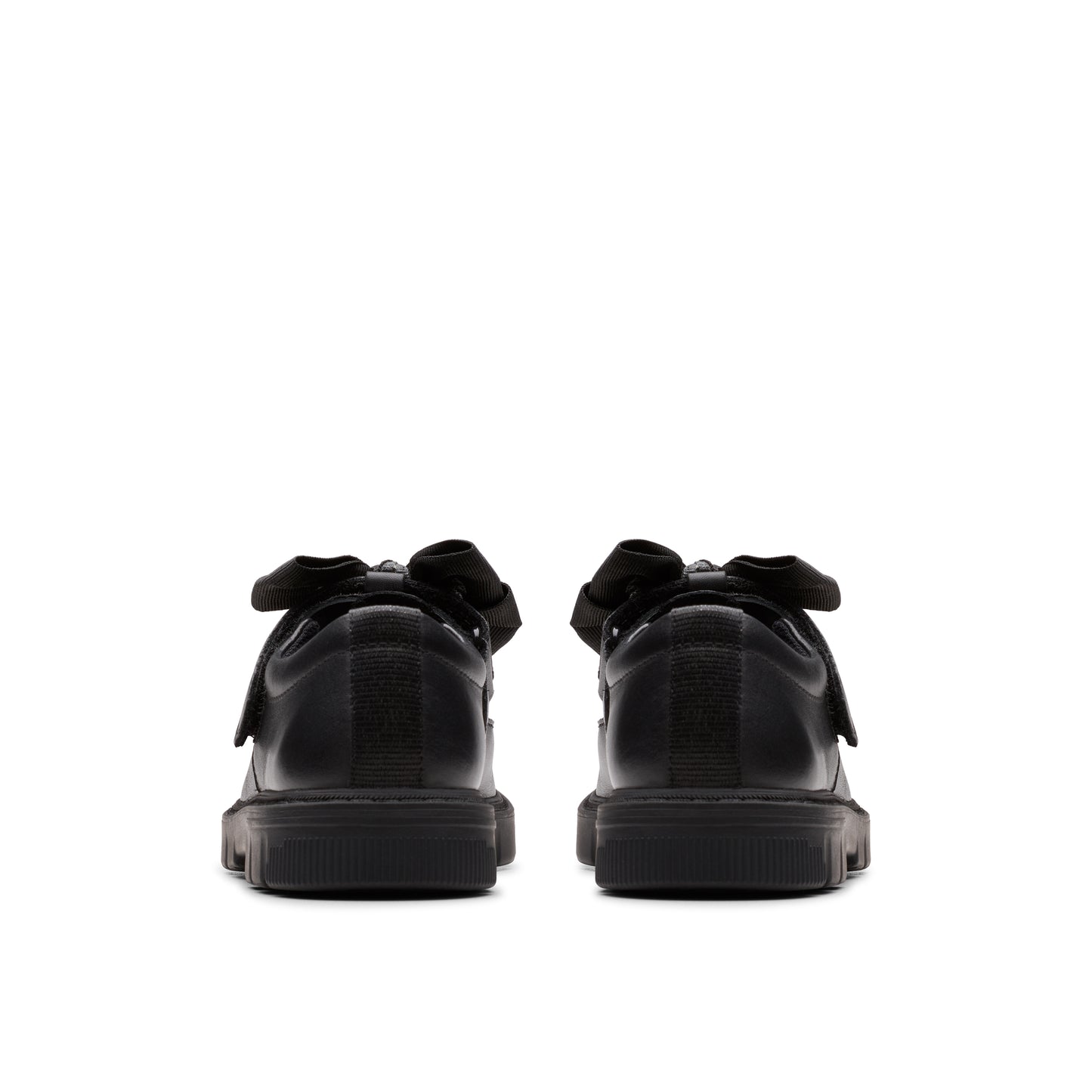 Clarks Lorcam Hope Black Leather School Shoes