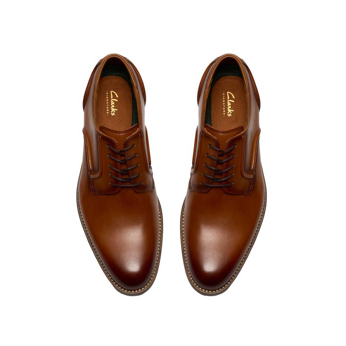 Clarks CraftRemi Lace Tan Leather Shoes