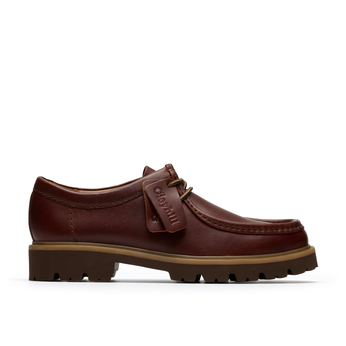 Clarks Cleyhill Seam Brown Leather Shoes
