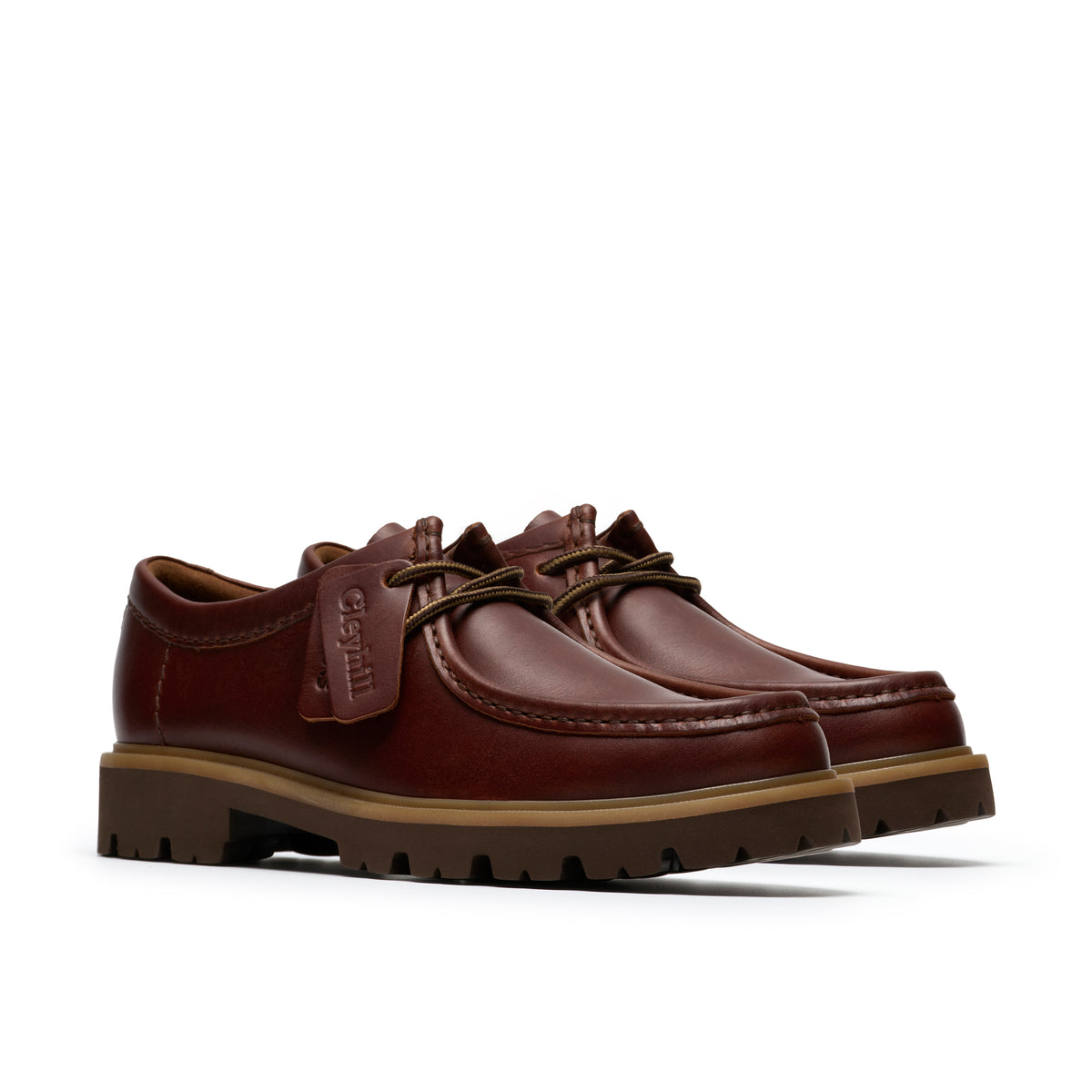 Clarks Cleyhill Seam Brown Leather Shoes