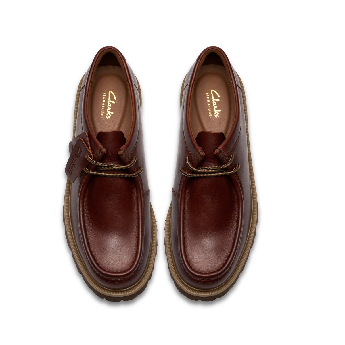 Clarks Cleyhill Seam Brown Leather Shoes