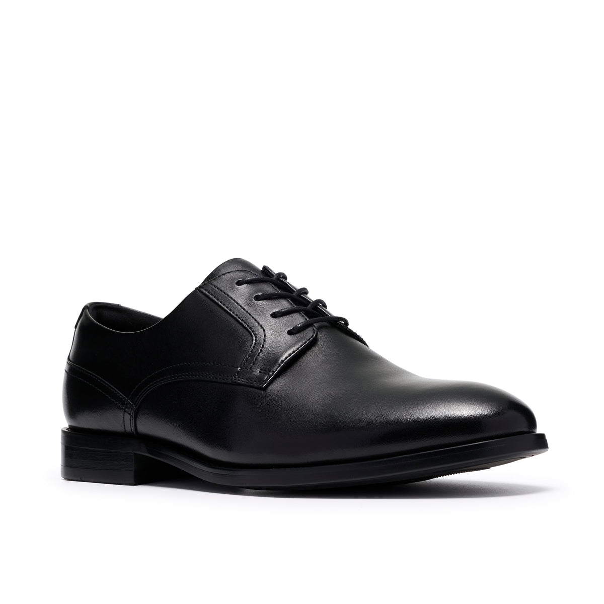 Clarks Bowburn Lace Black Leather Shoes