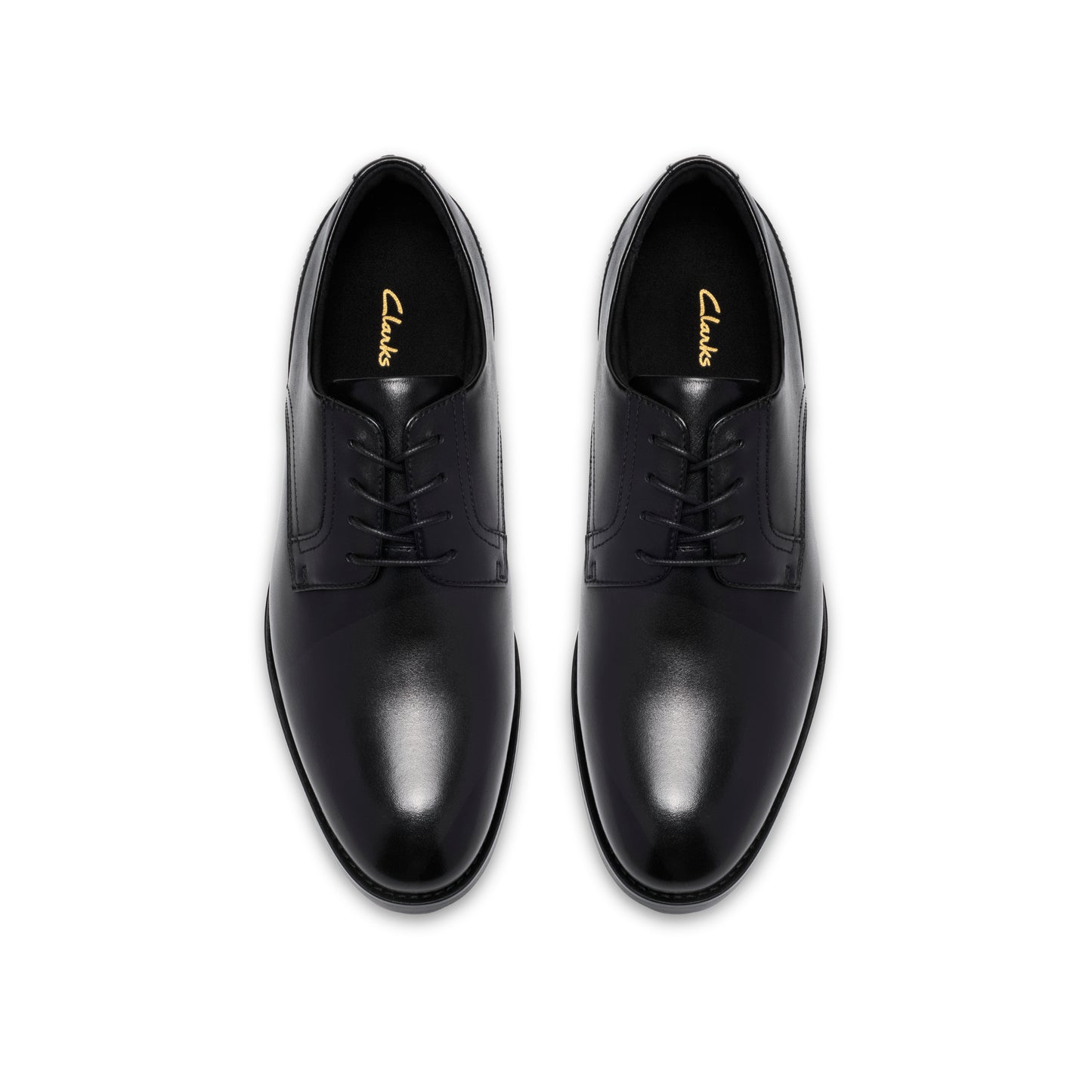 Clarks Bowburn Lace Black Leather Shoes
