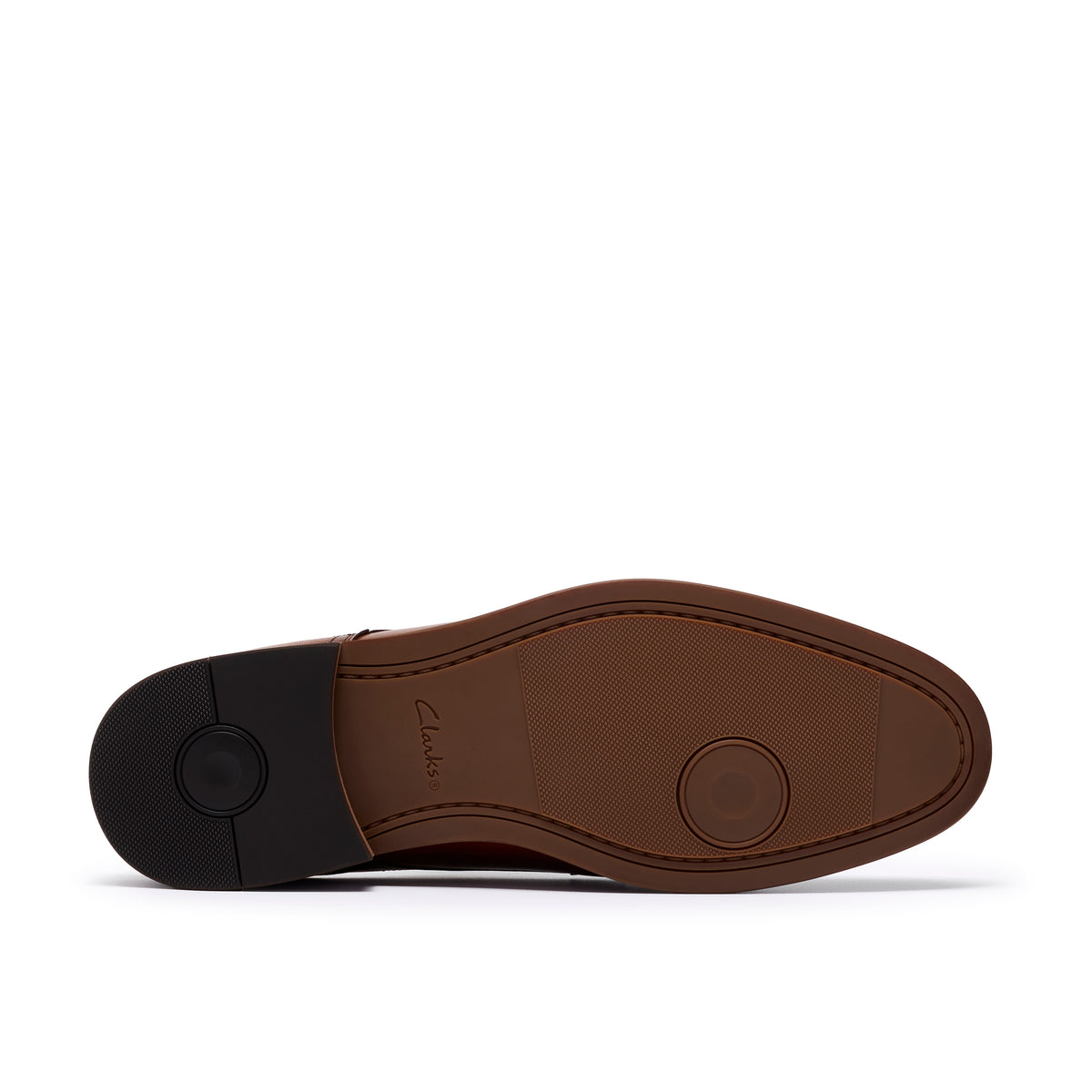 Clarks Bowburn Tip Black Leather Shoes