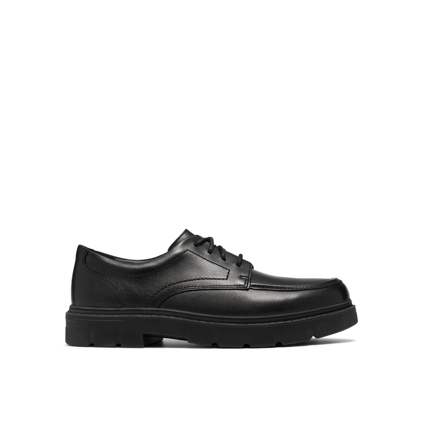 Clarks Lorcam Lane Black Leather School Shoes