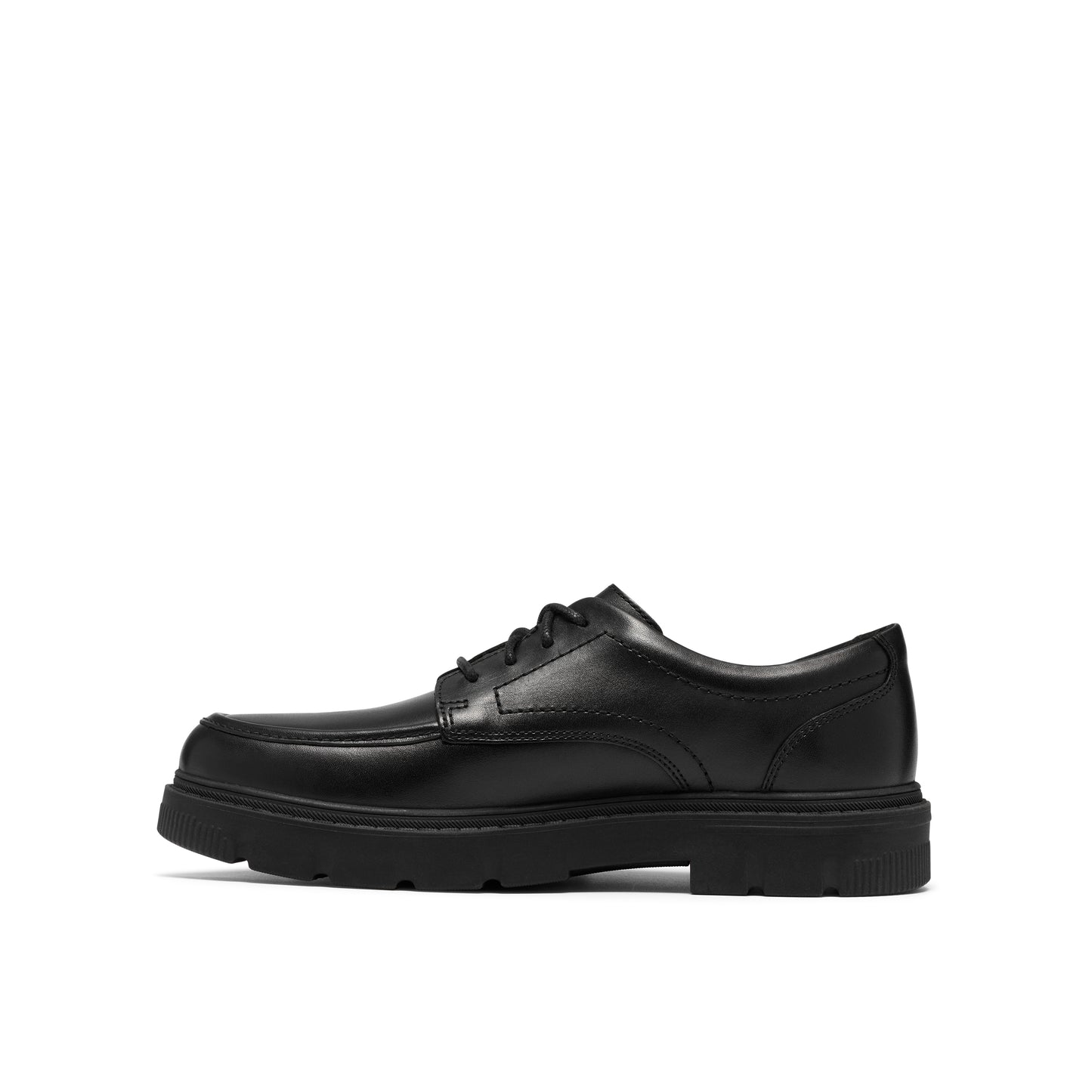 Clarks Lorcam Lane Black Leather School Shoes