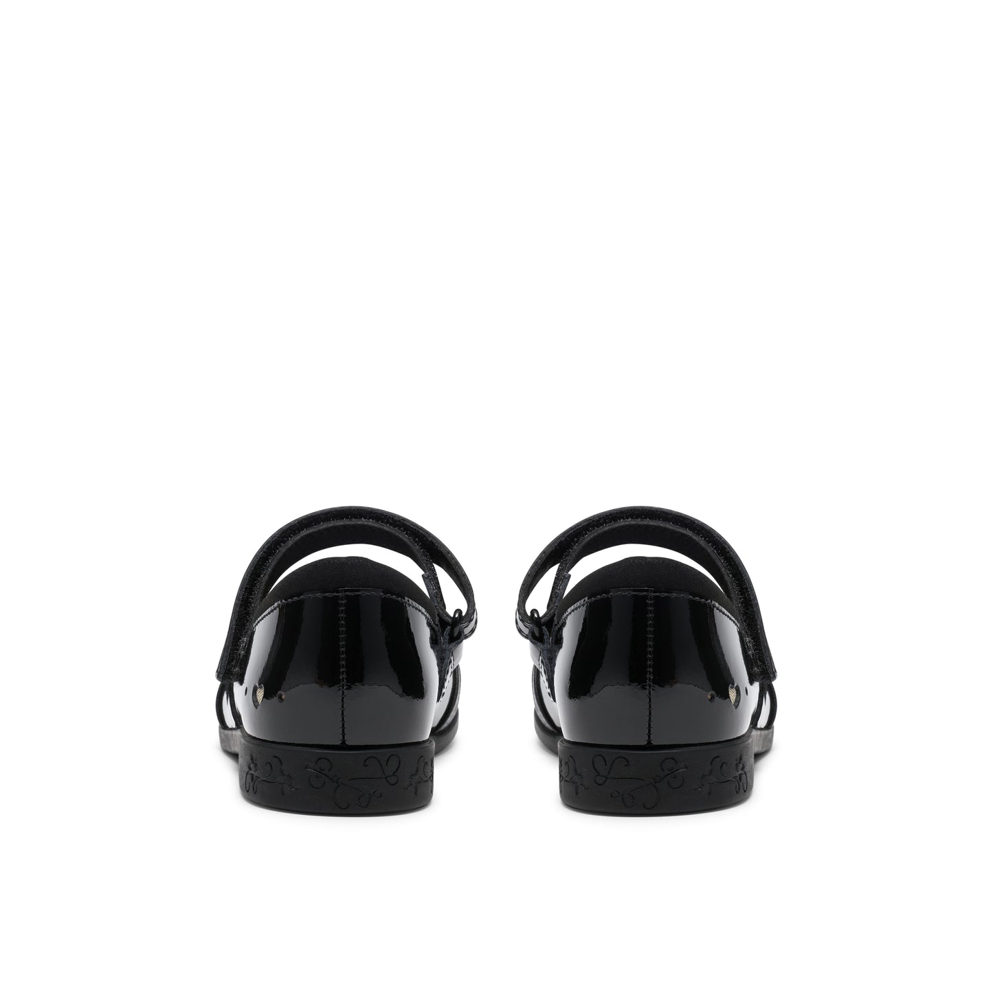 Clarks Lock Gem Black Pat School Shoes