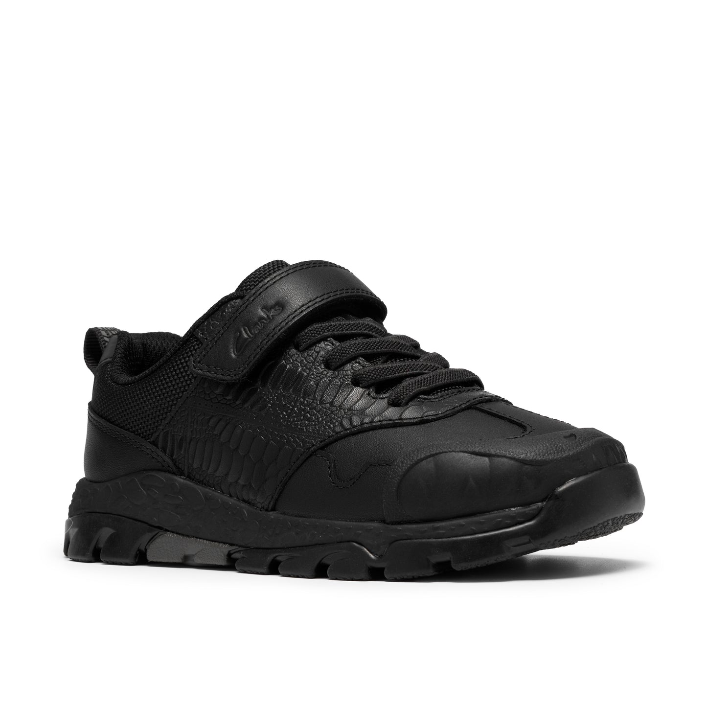 Clarks Steggy2 Soar Black Leather School Shoes