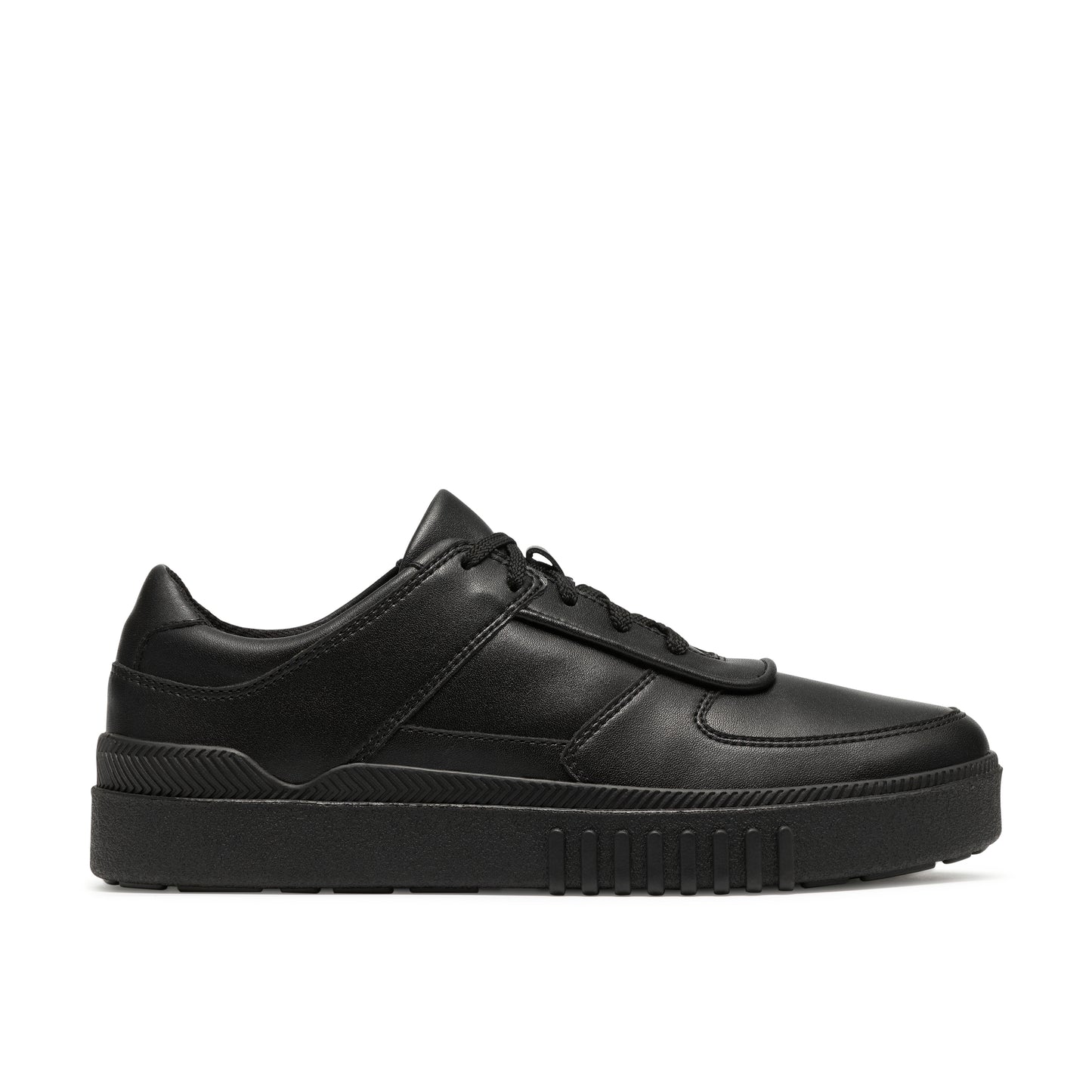 Clarks SomersetFlex Black Leather School Shoes