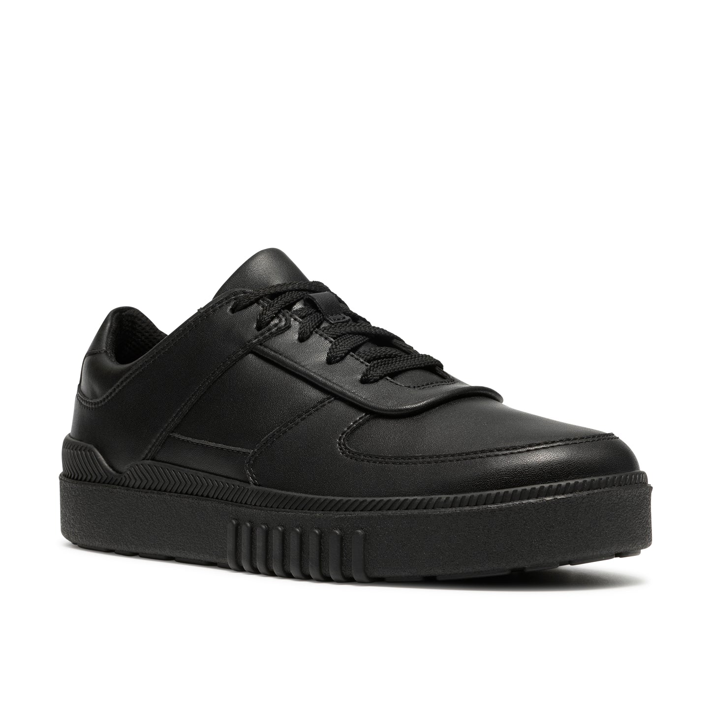 Clarks SomersetFlex Black Leather School Shoes
