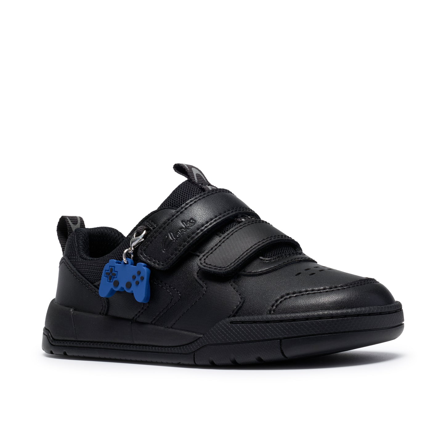 Clarks Laser Play Black Leather School Shoes