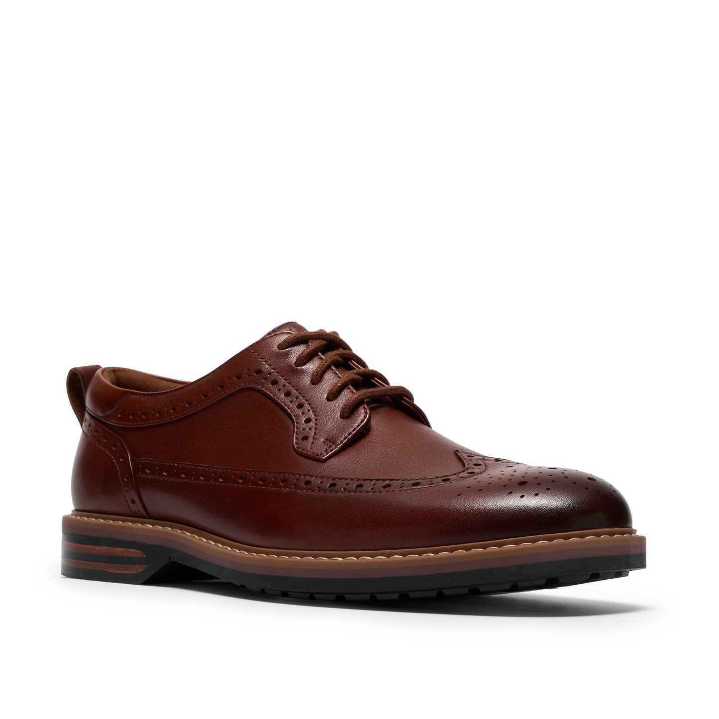 Clarks Aldwin2 Limit Dark Tan Leather Shoes