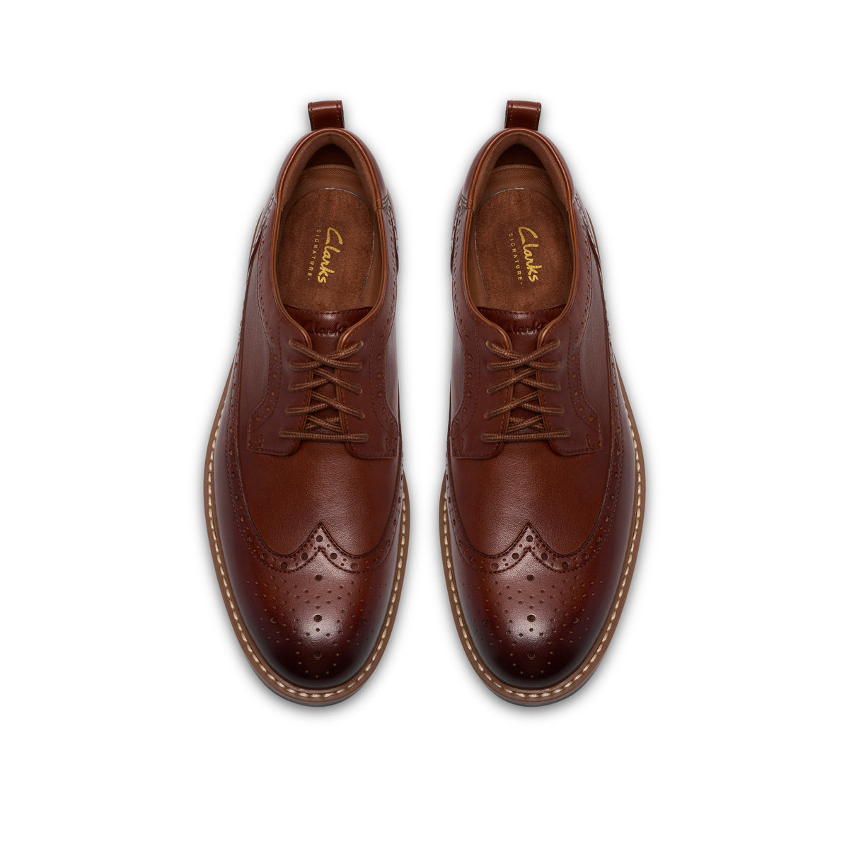 Clarks Aldwin2 Limit Dark Tan Leather Shoes