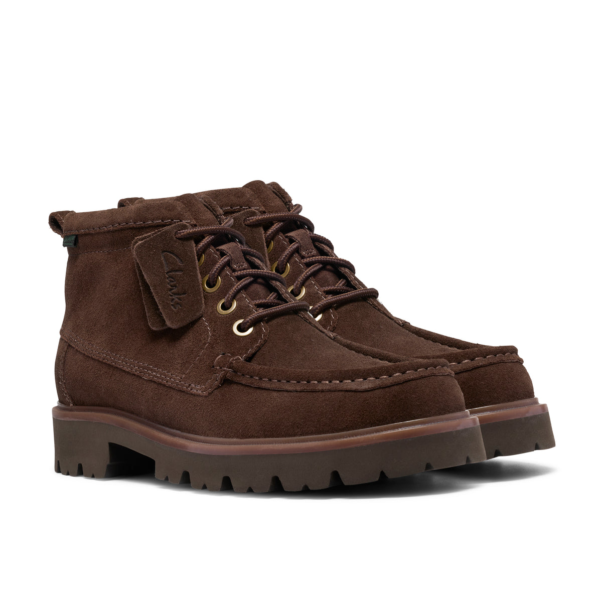 Clarks Cleyhill Hi Brown Sde Boots