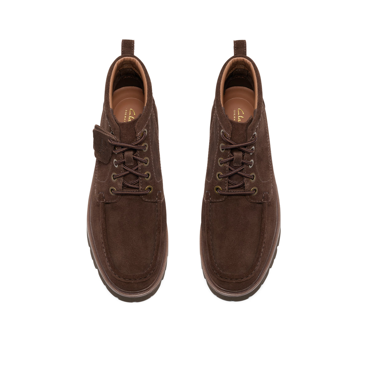 Clarks Cleyhill Hi Brown Sde Boots