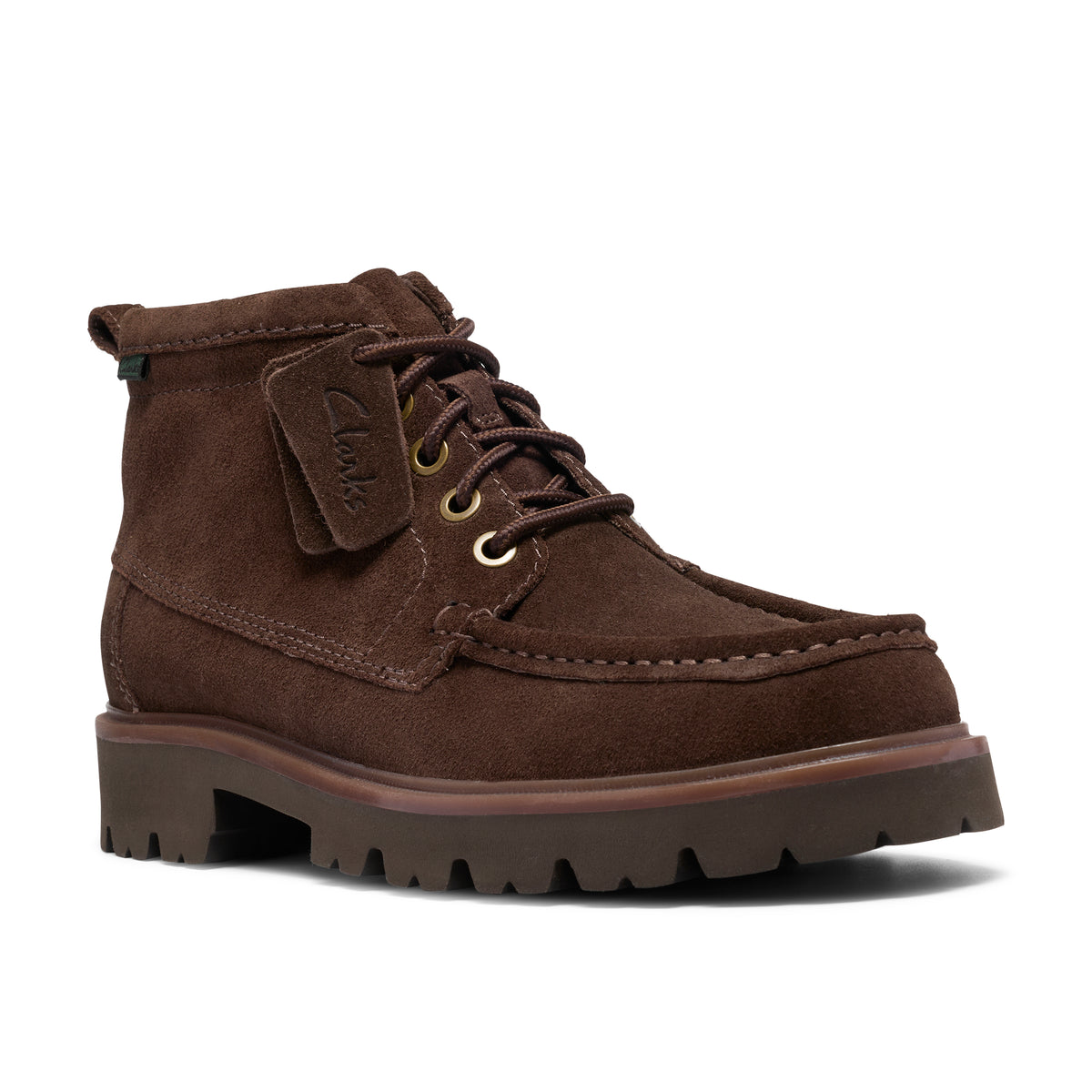 Clarks Cleyhill Hi Brown Sde Boots