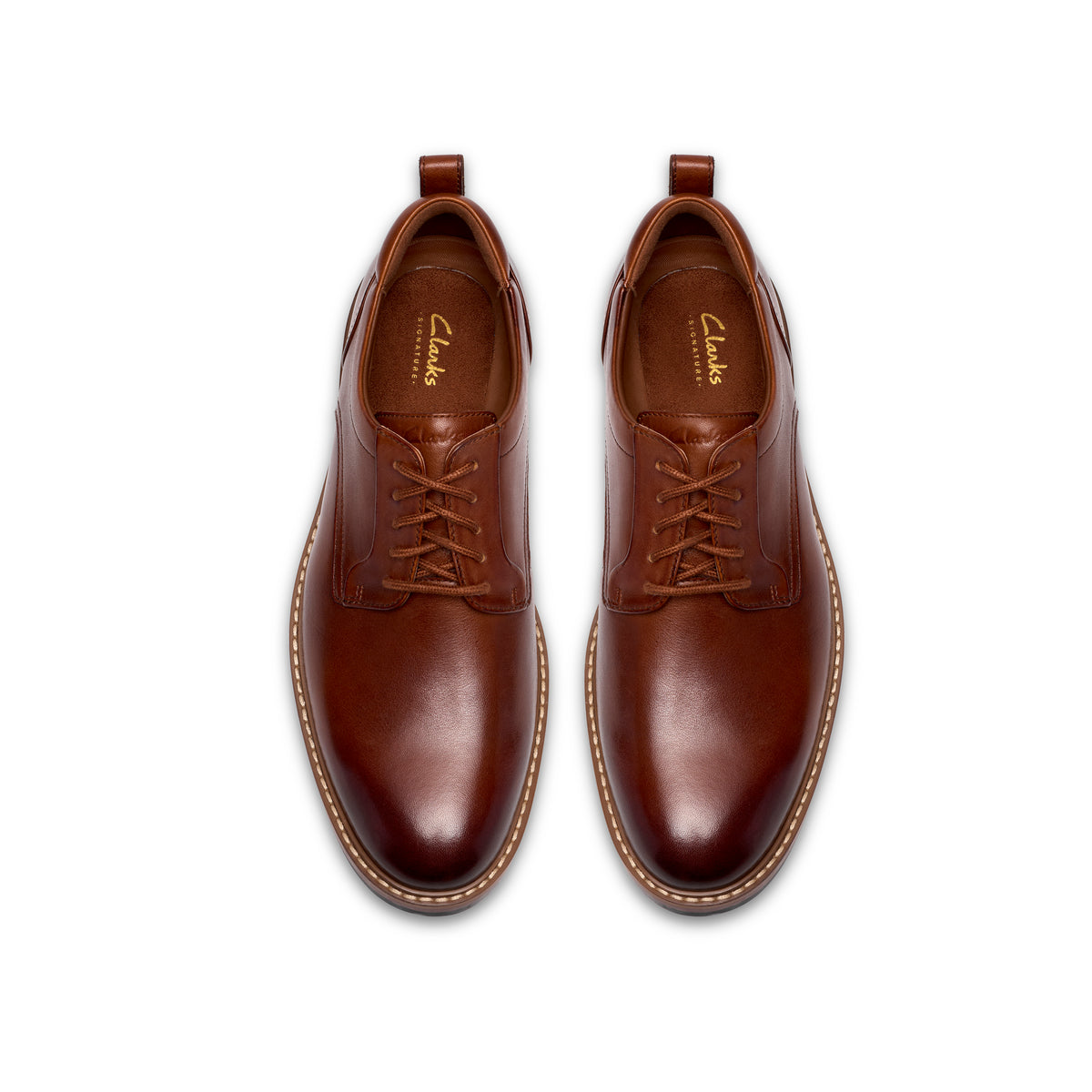 Clarks Aldwin2 Derby Tan Leather Shoes
