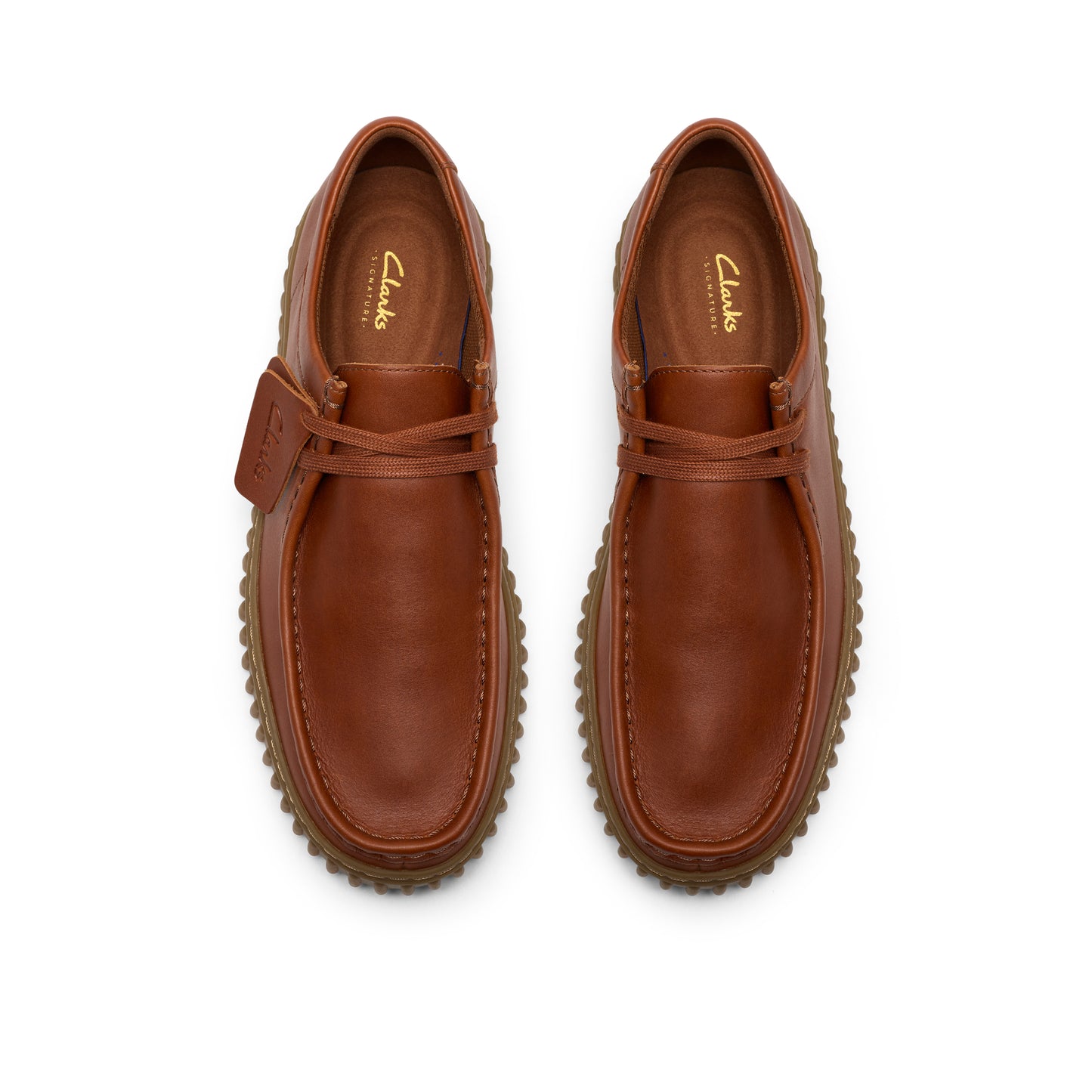 Clarks Torhill Lo Dark Tan Leather Shoes