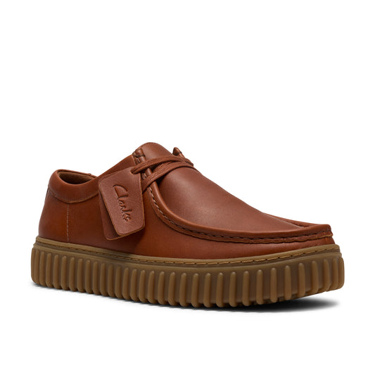 Clarks Torhill Lo Dark Tan Leather Shoes