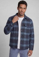 Hattric 640110 8602 42 Blue Check Shacket