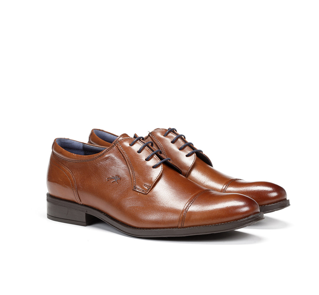 Fluchos 8412 Memory Leather Stk Light Brown Casual Shoes
