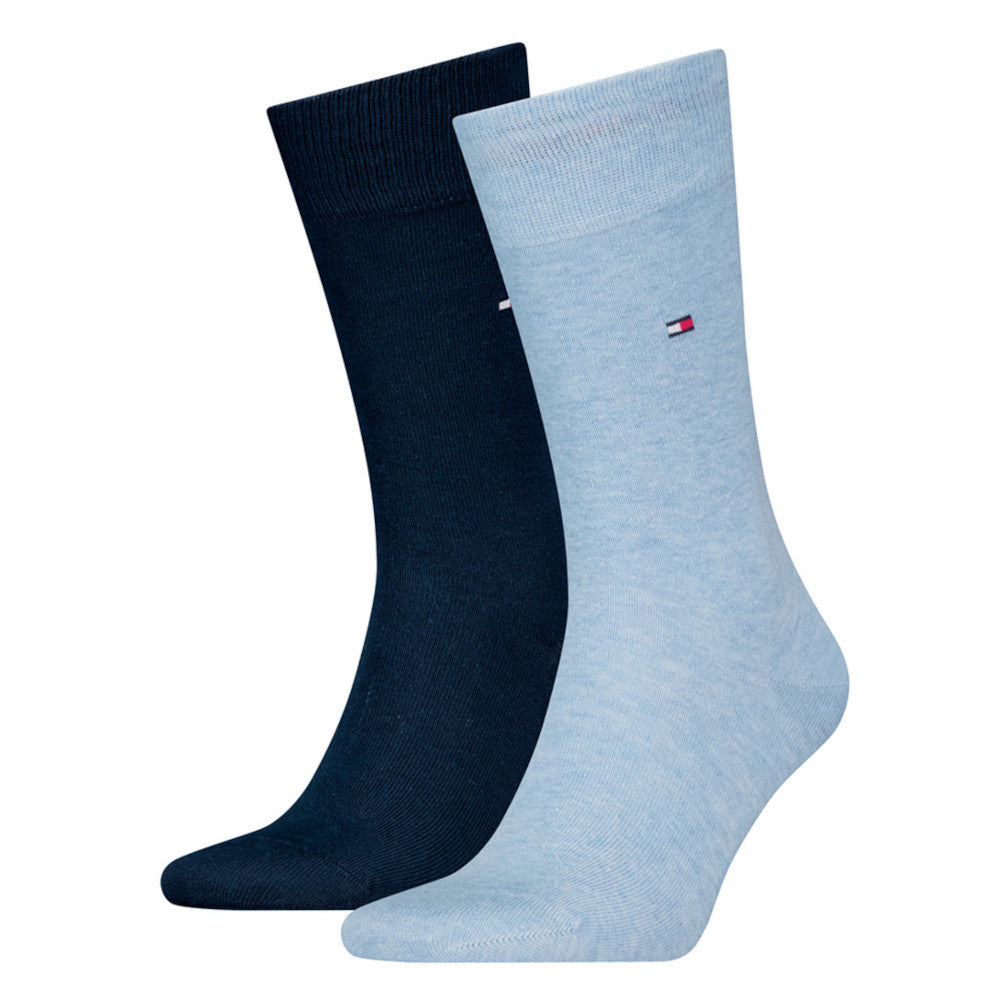 Tommy Hilfiger 371111 129 Light Blue Melange 2 Pack Socks