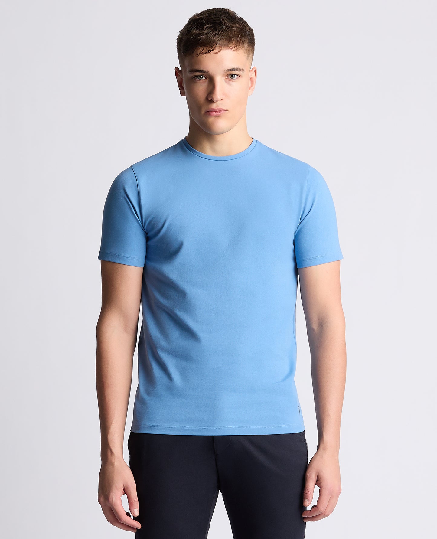 Remus Uomo 53121A 235 Riviera Blue Plain T-Shirt