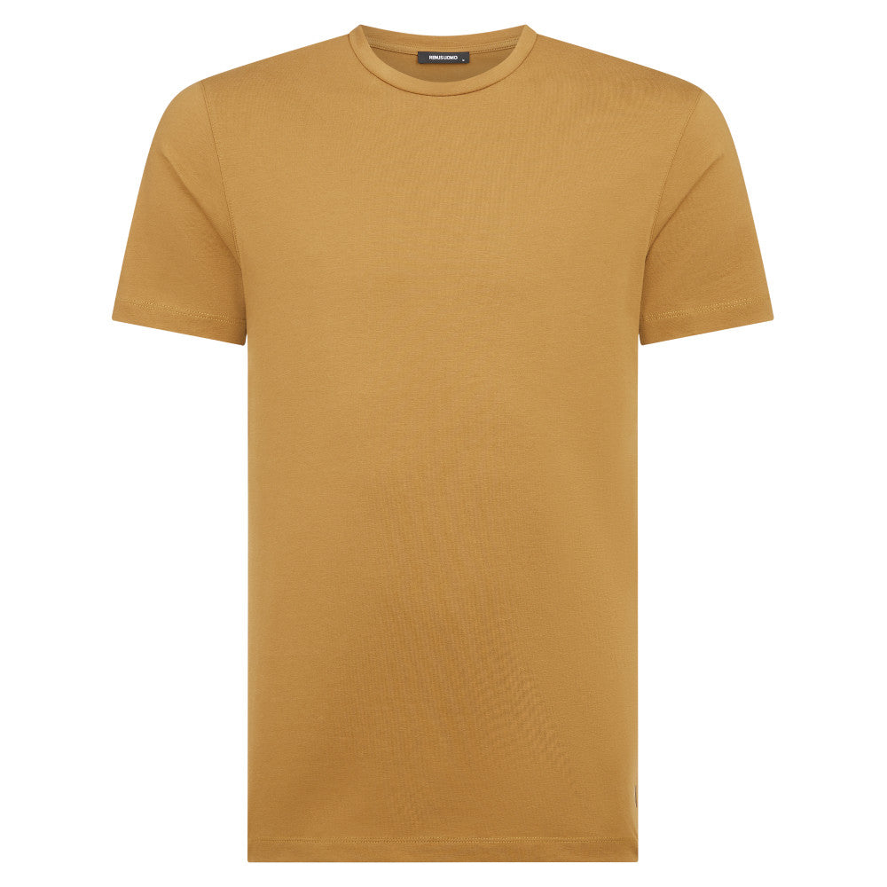 Remus Uomo 53121A 54 Mustard Brown Plain T-Shirt