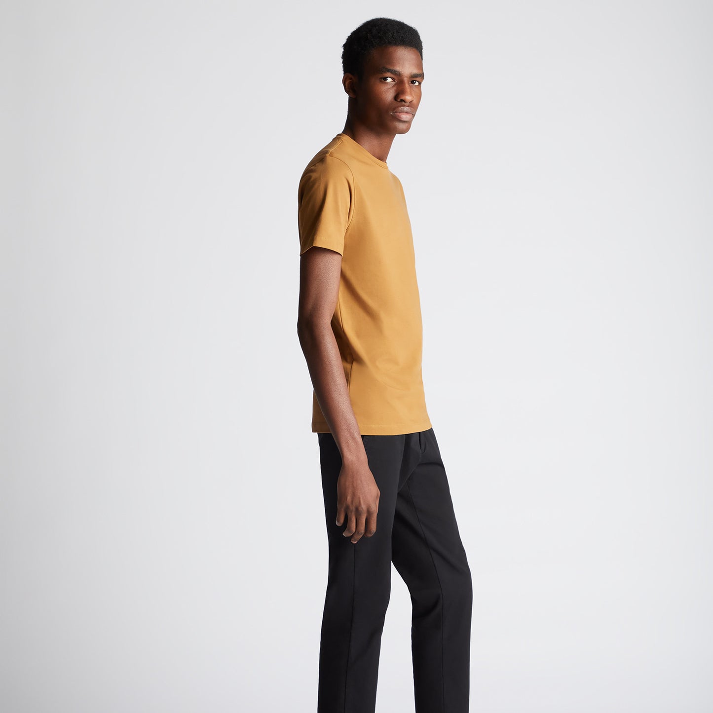 Remus Uomo 53121A 54 Mustard Brown Plain T-Shirt