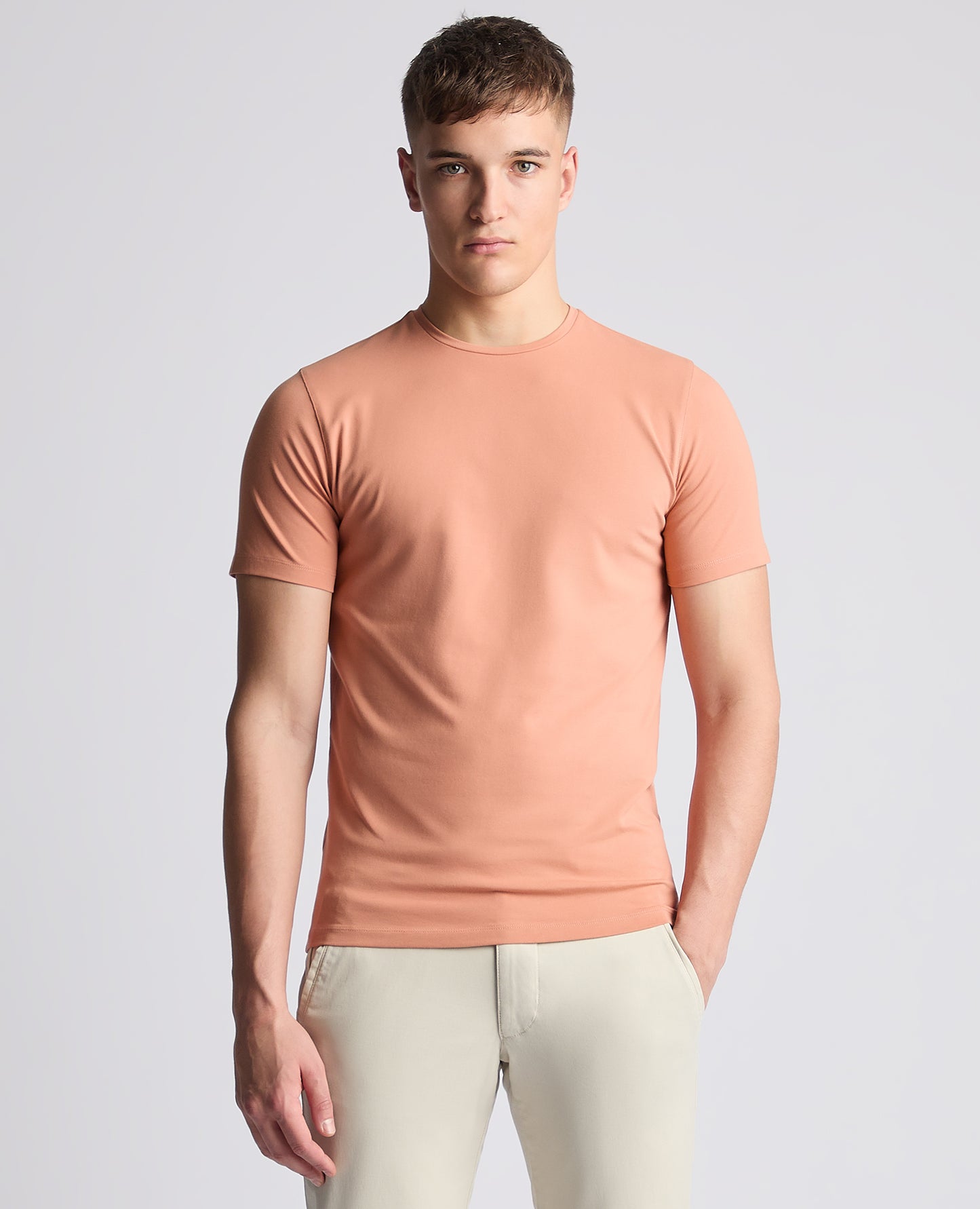 Remus Uomo 53121A 625 Salmon Plain T-Shirt