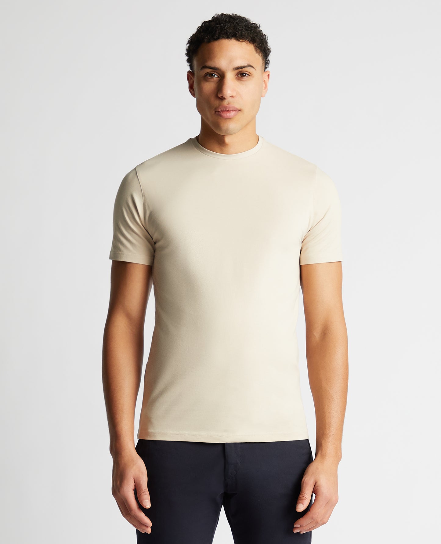 Remus Uomo 53121A 91 Stone Plain Branded T-Shirt