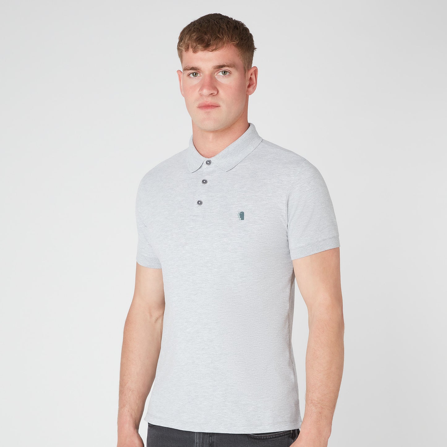 Remus Uomo 53122A 02 Light Grey Short Sleeve Polo Shirt