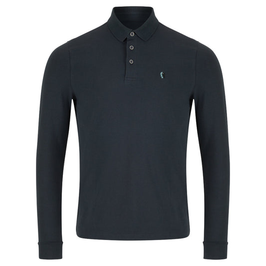 Remus Uomo 53123A 09 Charcoal Long Sleeve Polo Shirt