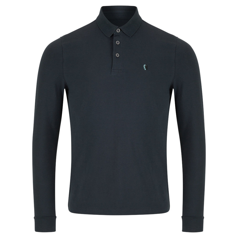 Remus Uomo 53123A 09 Charcoal Long Sleeve Polo Shirt