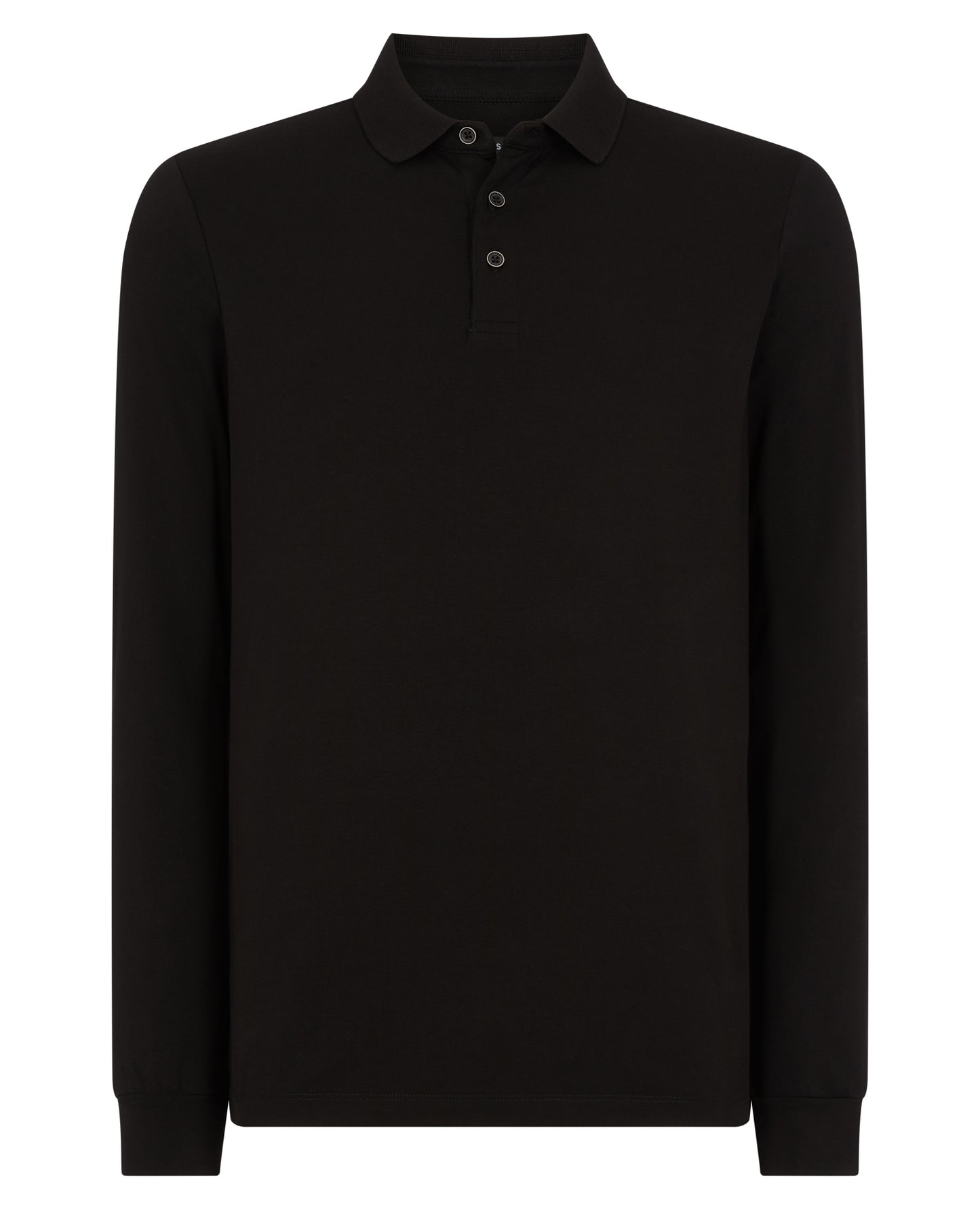 Remus Uomo 53123A 00 Black Long Sleeve Polo Shirt