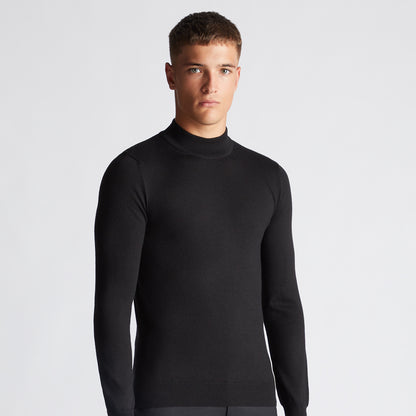 Remus Uomo 53889 00 Black Long Sleeve Turtle Neck