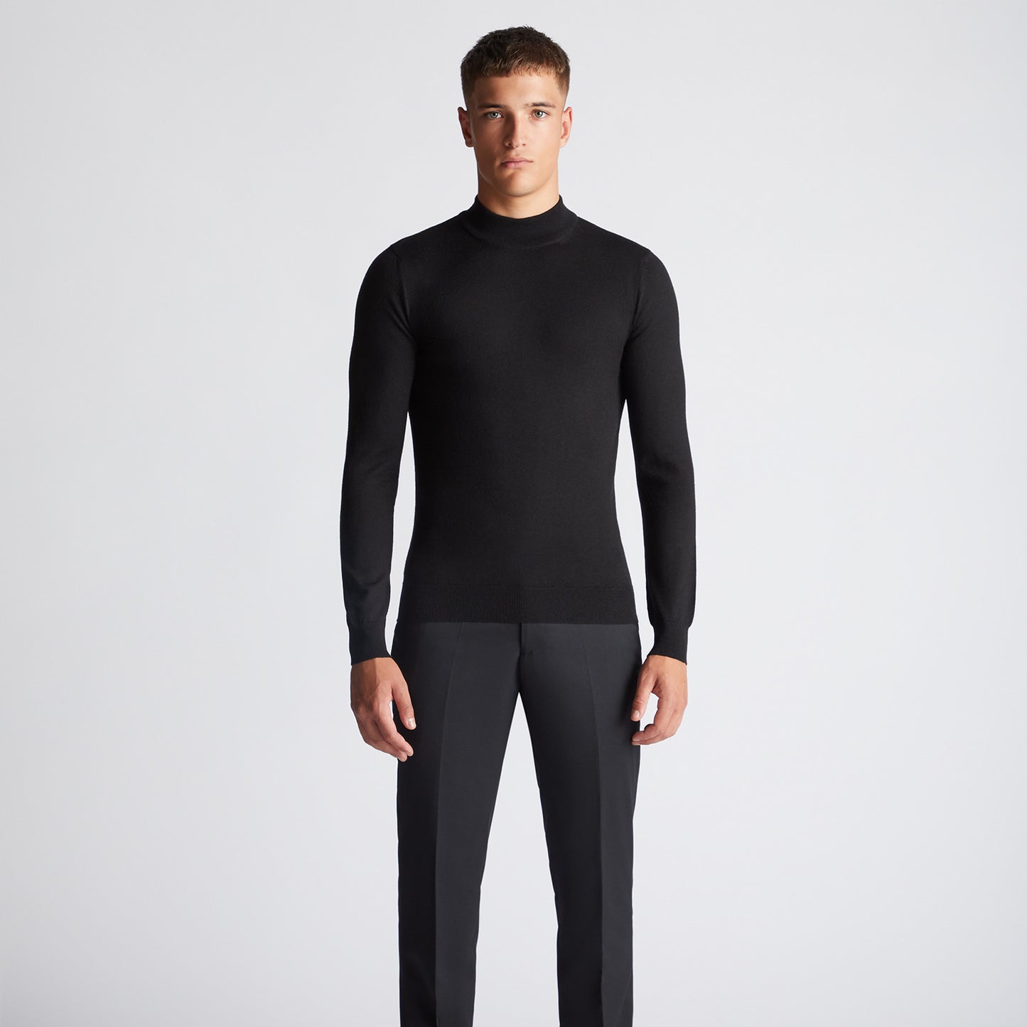 Remus Uomo 53889 00 Black Long Sleeve Turtle Neck