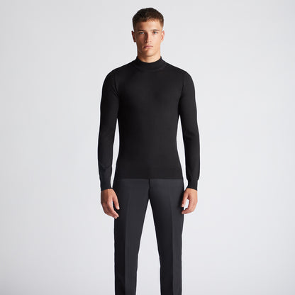 Remus Uomo 53889 00 Black Long Sleeve Turtle Neck