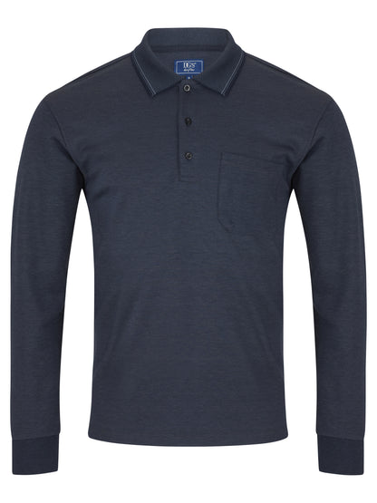 Drifter 55106 27 Dark Blue Long Sleeve Polo