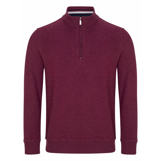 Drifter 55120 67 Burgundy Half Zip Sweatshirt