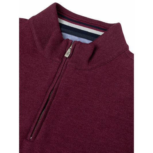 Drifter 55120 67 Burgundy Half Zip Sweatshirt