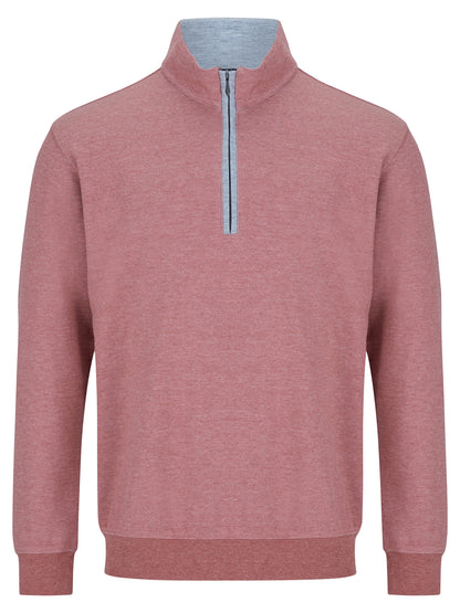 Drifter 55170 61 Light Pink Half Zip Sweatshirt